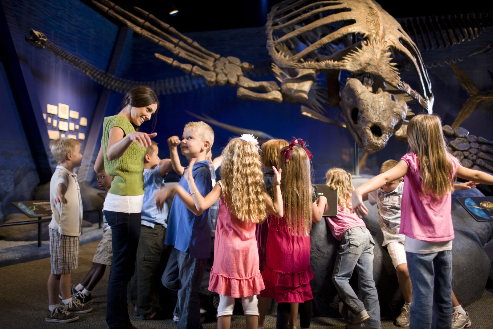 Children exploring a museum